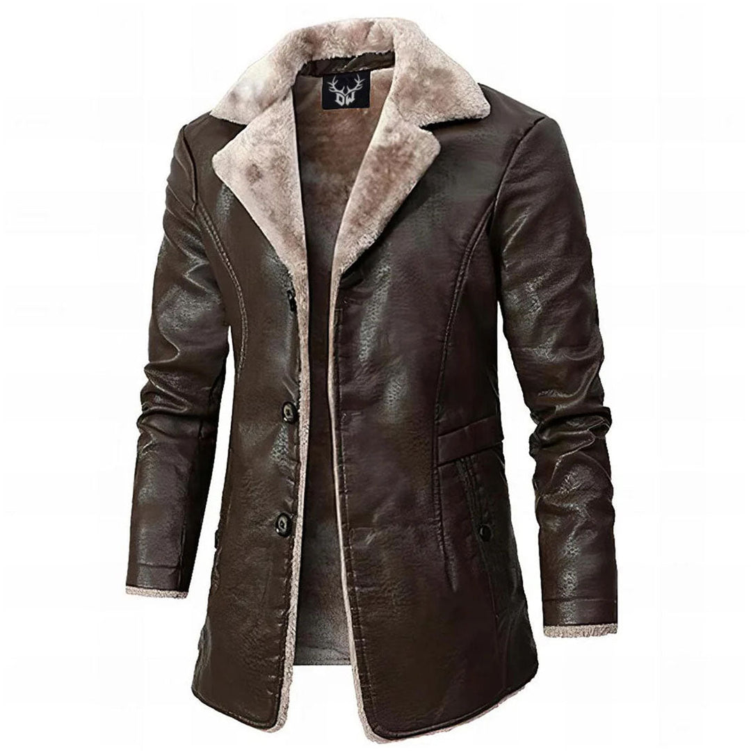 Elegant And Casual Leather Jacket For Men