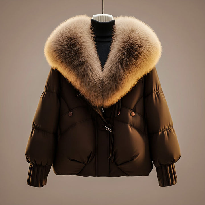Emmeline | Winter Coat with Plush Statement Collar for Women