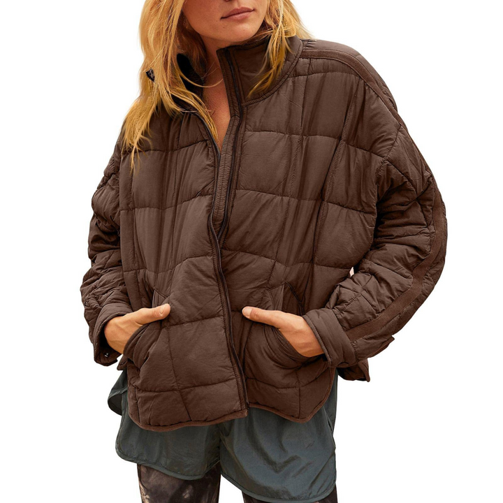 April | Lightweight Compact Puffer Jacket with Zip Front for Women