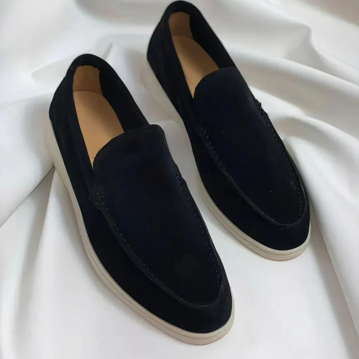 Barnaby | Suede Loafers with Sharp Silhouette and Soft Sole for Men