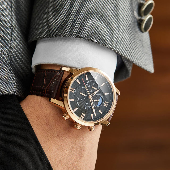 Luxury Quartz Watch Made of Leather