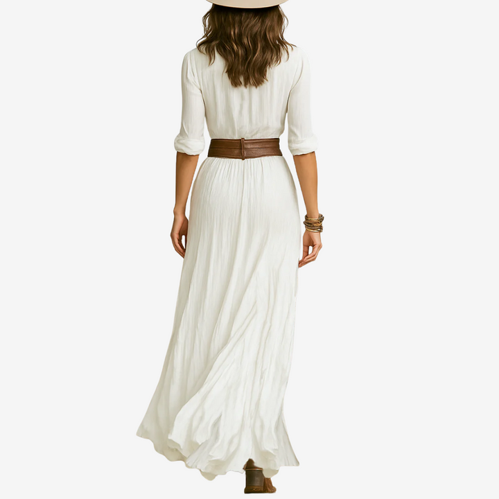 Eve Maxi Fluid Belted Dress