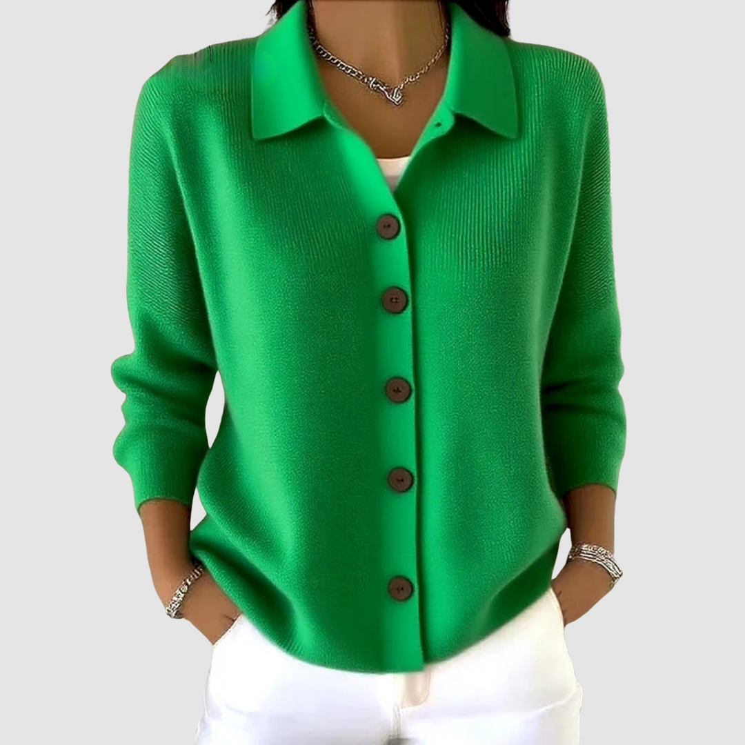 Leonora | Button-Up Knit Cardigan with Everyday Softness for Women
