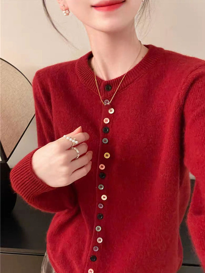 Aaliyah | Elegant Buttoned Knit Cardigan with Soft Finish for Women