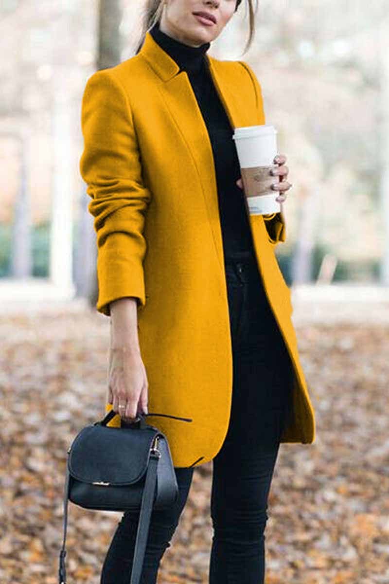 Eugenia | Collarless Open Front Coat with Shawl Shaping for Women