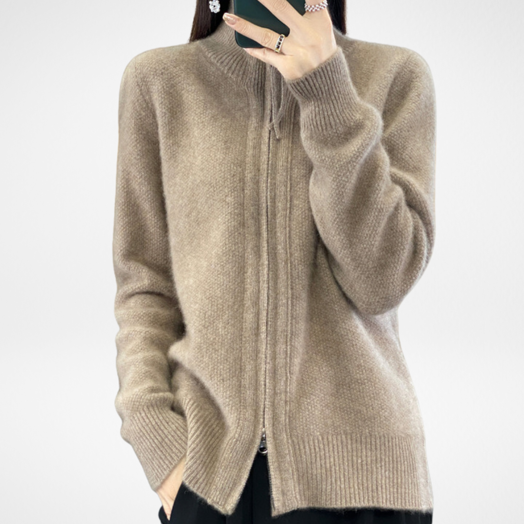 Katrina | Minimalist Zip Sweater with Sleek Modern Silhouette for Women