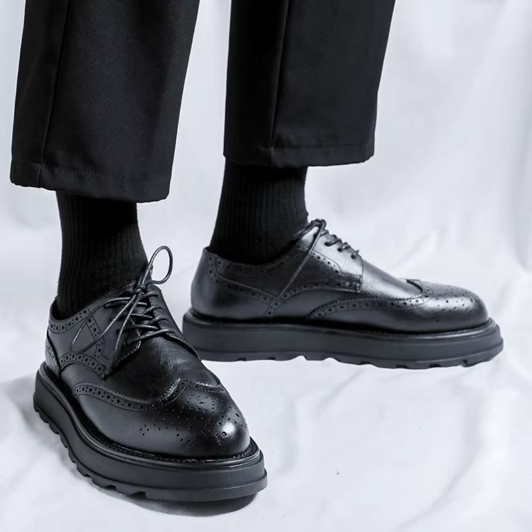 Alessio | Classic Derby Shoes with Refined Leather Finish for Men