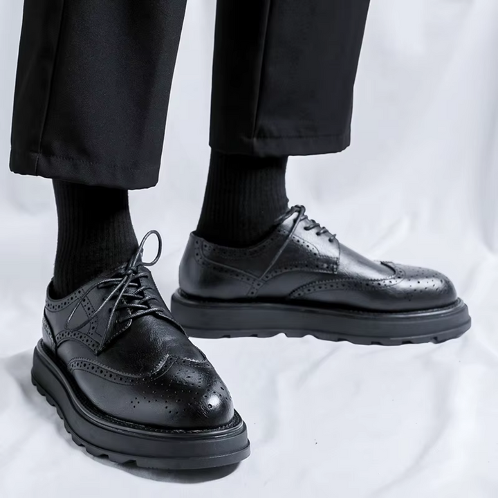 Alessio | Classic Derby Shoes with Refined Leather Finish for Men