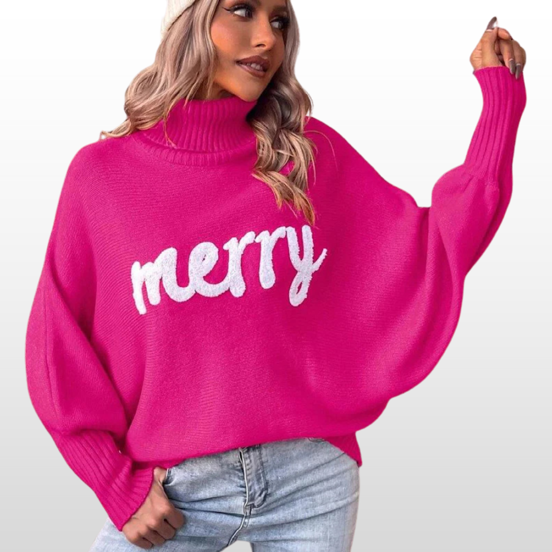 Emmie | Loose Fit Knit Sweater with Batwing Sleeves for Women