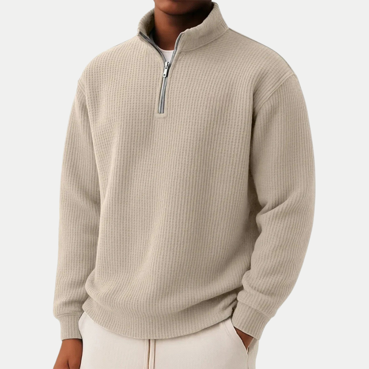 Everett | Knit Quarter Zip Sweater with Timeless Clean Look for Men