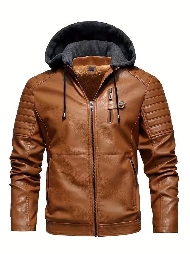RedLine - Hooded Leather Coat