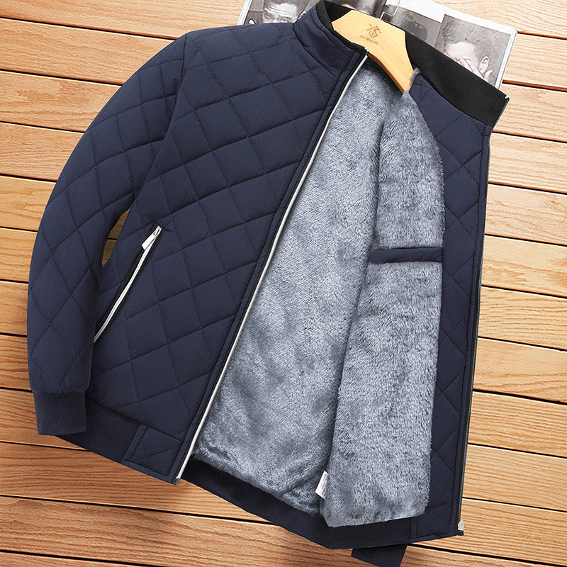 Mason | Quilted Jacket with Fleece Lining and Zip Front for Men
