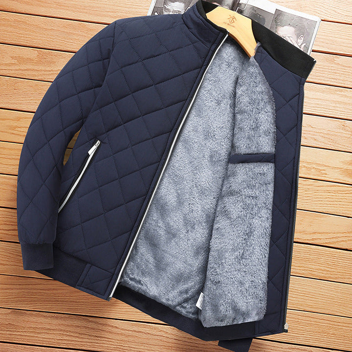 Mason | Quilted Jacket with Fleece Lining and Zip Front for Men