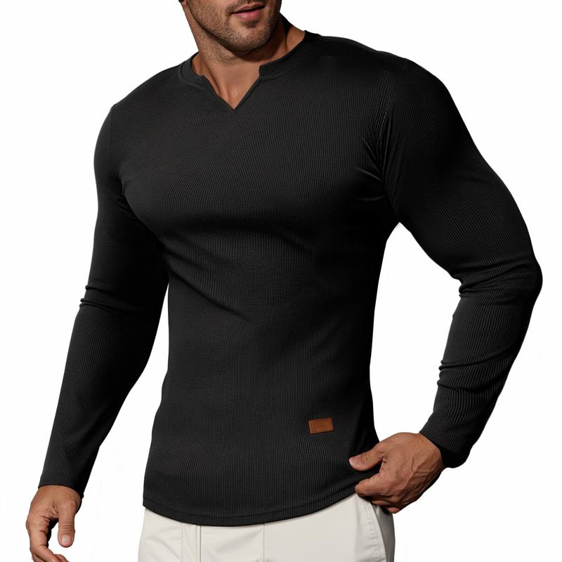 Elias | Athletic Ribbed Longline Top with Sculpted Fit for Men