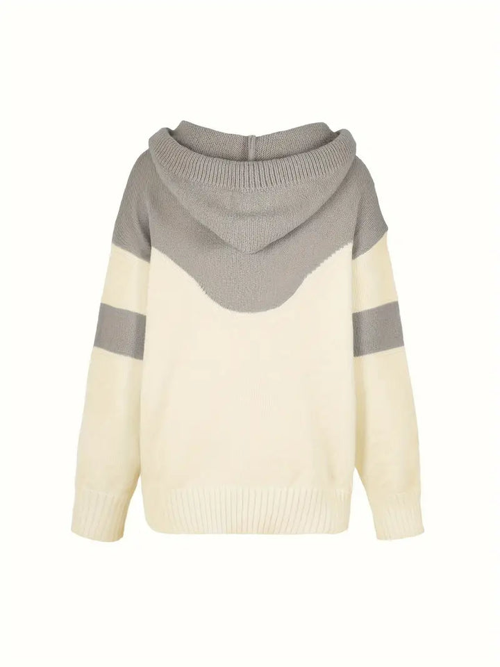 Riona | Dual Tone Cosy Hoodie with Colour Block Design for Women