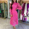 Lennon - Women's Stand Collar Hollow Out Long Dress