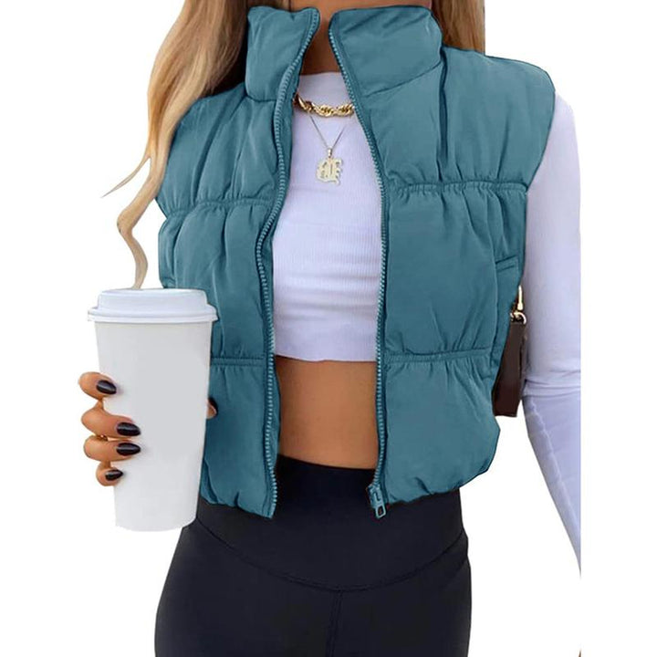 Caroline | Sleeveless Puffer Vest with Sleek Stand Collar for Women