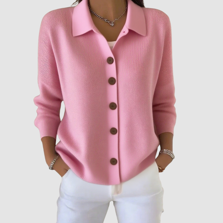 Leonora | Button-Up Knit Cardigan with Everyday Softness for Women