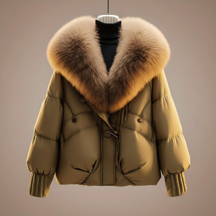 Emmeline | Winter Coat with Plush Statement Collar for Women