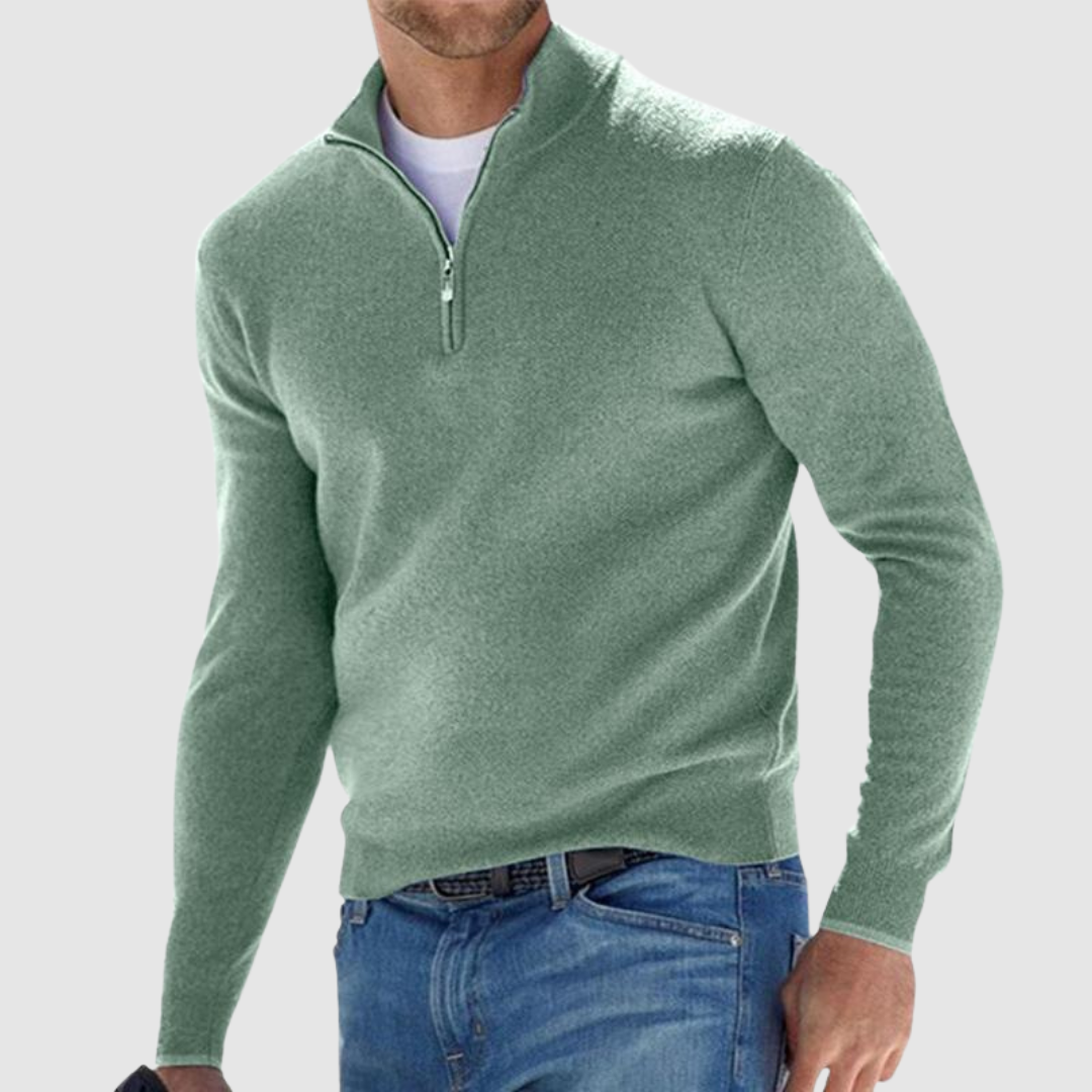 Harris | Comfort Half Zip Knit Pullover with Clean Build for Men