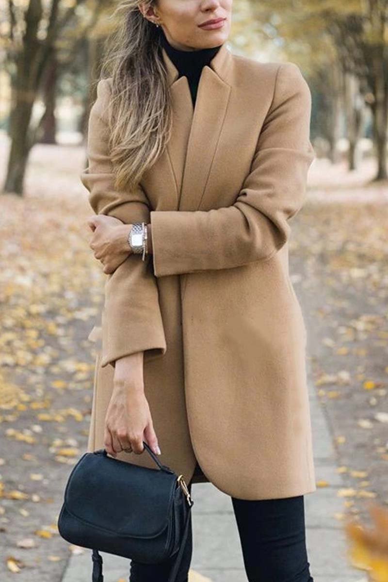Eugenia | Collarless Open Front Coat with Shawl Shaping for Women