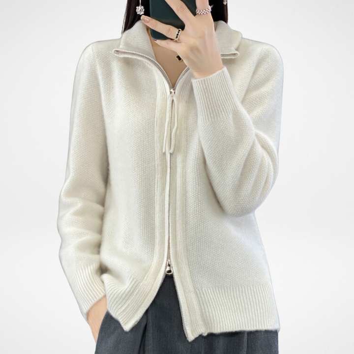 Katrina | Minimalist Zip Sweater with Sleek Modern Silhouette for Women