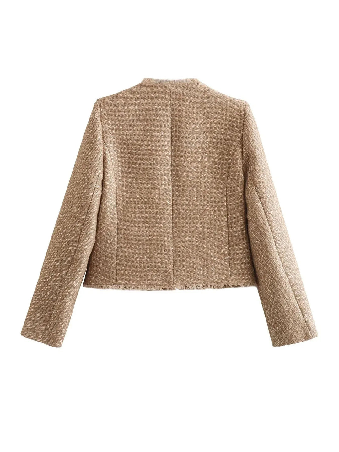Niamh | Cropped Tweed Blazer with Button Front for Women