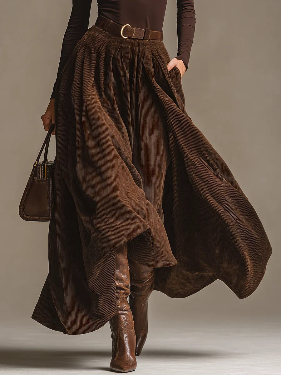 Aveline Two-Piece Set (Turtleneck &amp; Maxi Skirt)