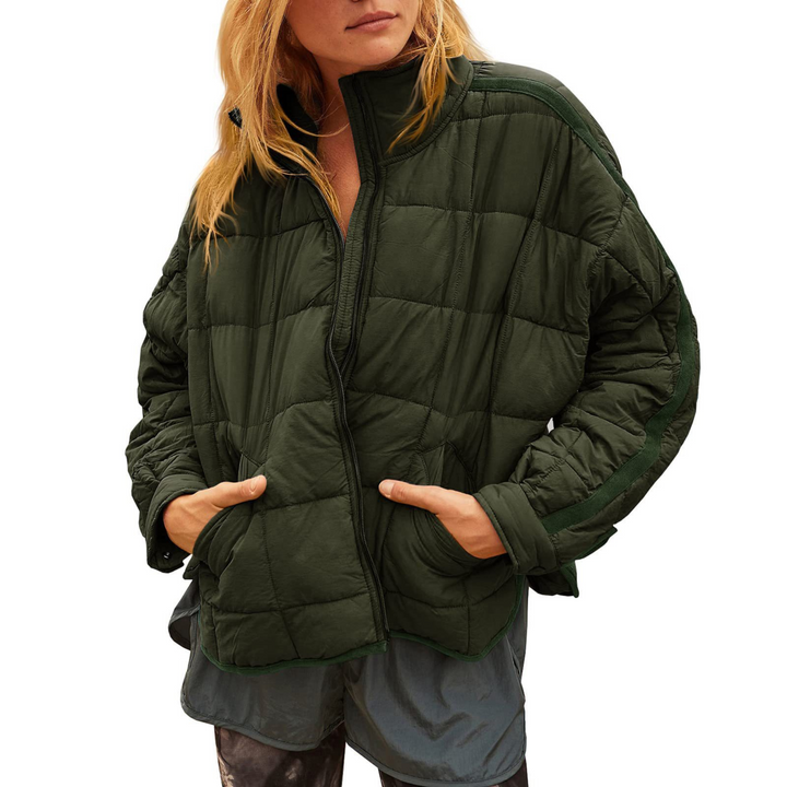 April | Lightweight Compact Puffer Jacket with Zip Front for Women