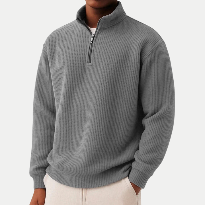 Everett | Knit Quarter Zip Sweater with Timeless Clean Look for Men