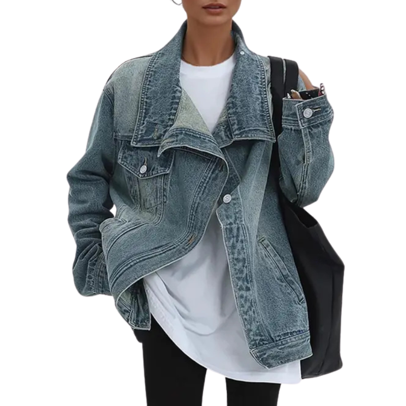 Camille | Asymmetric Button Jacket with Street Style Cut for Women