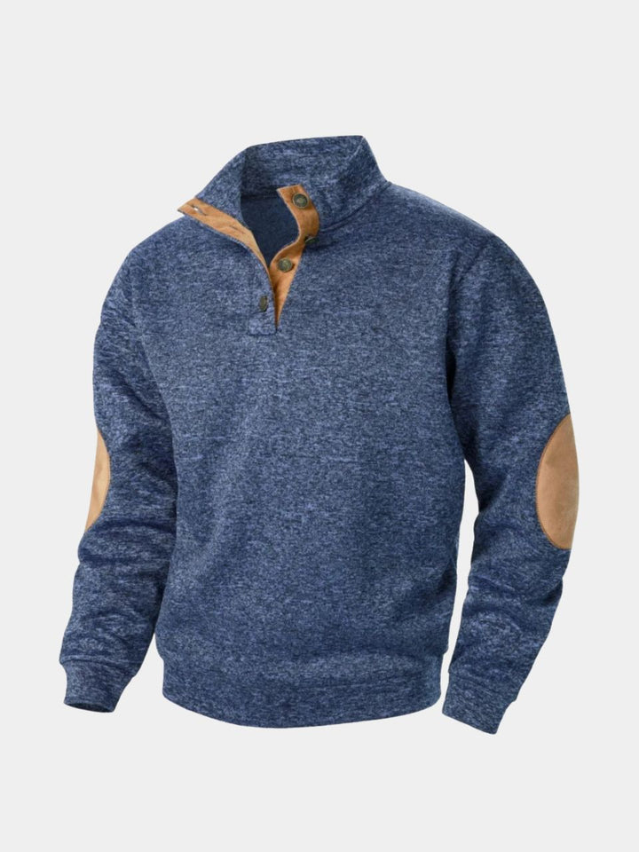 Callum | Heritage Pullover with Contrast Elbow Patches for Men