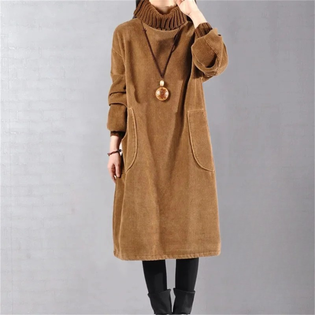 Marilyn | Ultra-Soft Cozy Turtleneck Winter Dress
