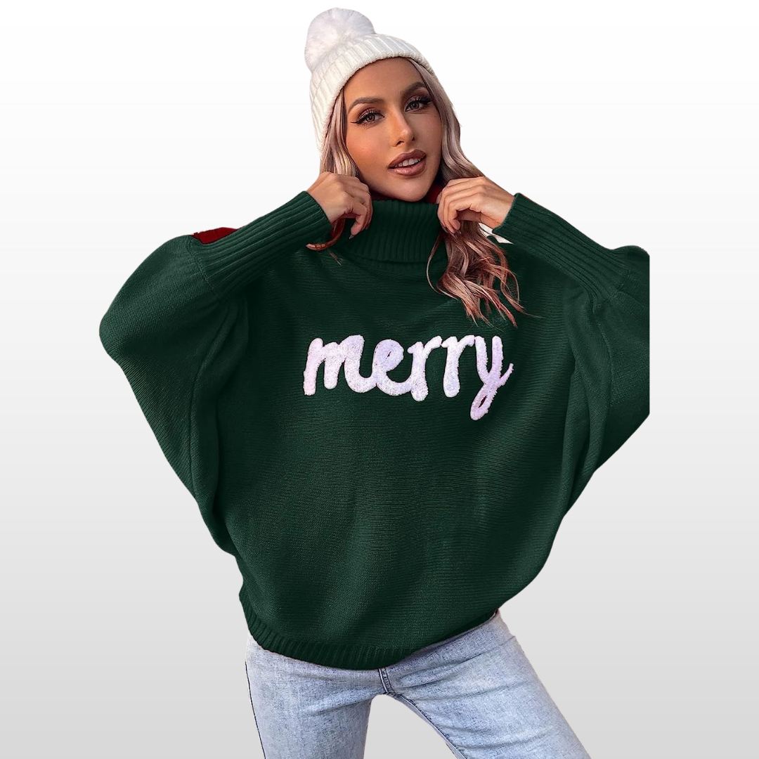 Emmie | Loose Fit Knit Sweater with Batwing Sleeves for Women