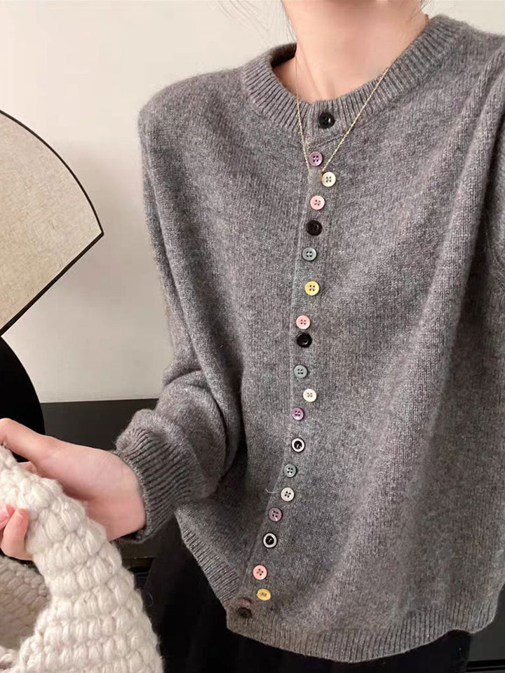 Aaliyah | Elegant Buttoned Knit Cardigan with Soft Finish for Women