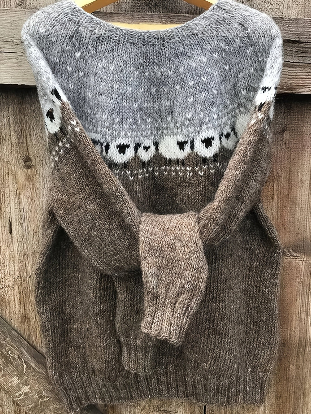 Rosamund | Thick Knit Winter Sweater with Jacquard Pattern for Women