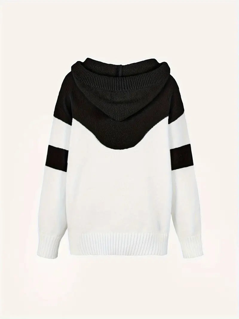 Riona | Dual Tone Cosy Hoodie with Colour Block Design for Women