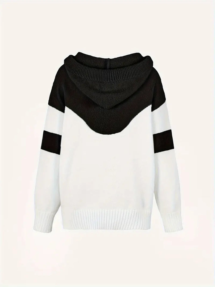 Riona | Dual Tone Cosy Hoodie with Colour Block Design for Women