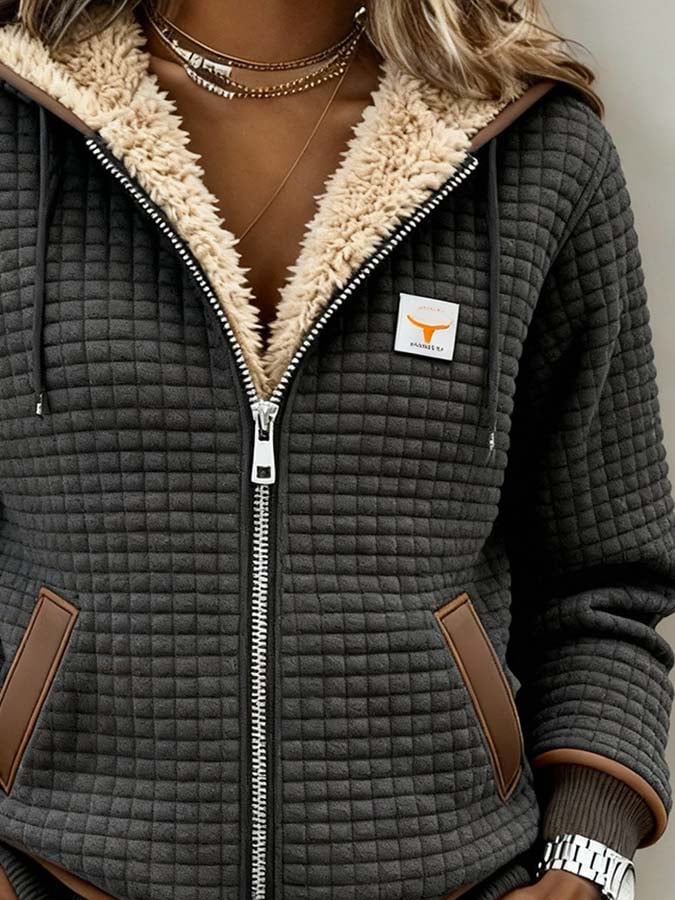 Genevieve | Fleece Lined Jacket with Full Zip Front for Women