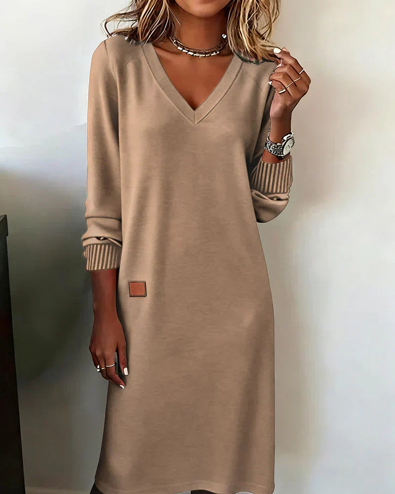 Sabine | Soft Knit Dress with Long Sleeves and Easy Shape for Women