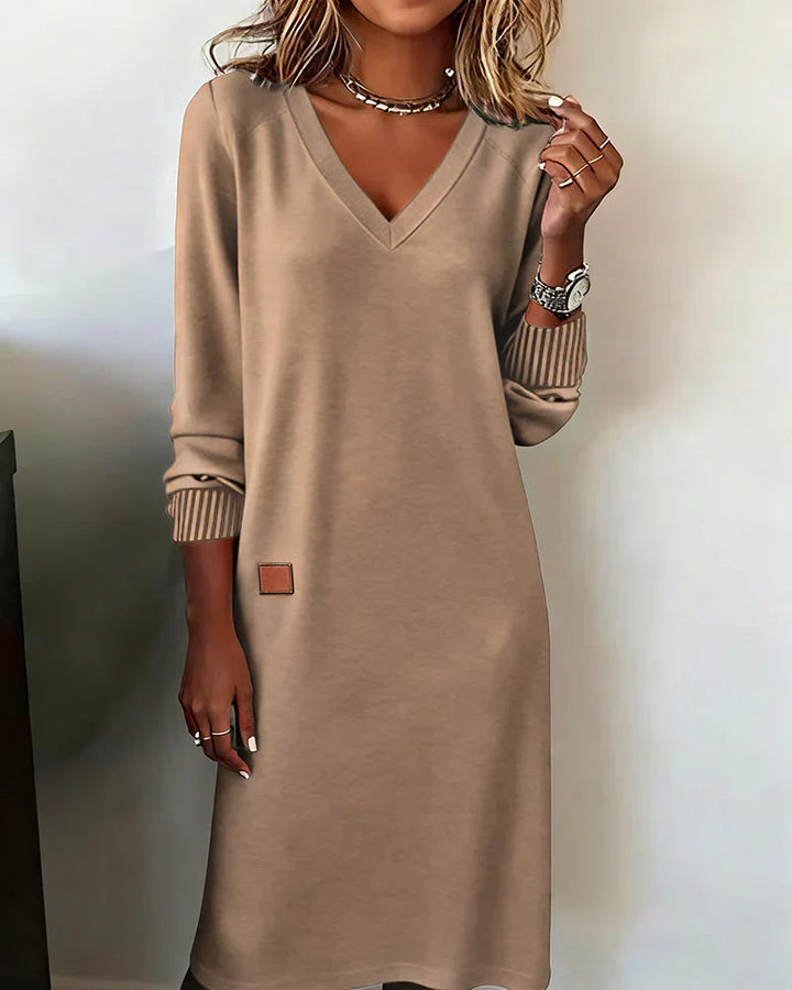 Sabine | Soft Knit Dress with Long Sleeves and Easy Shape for Women