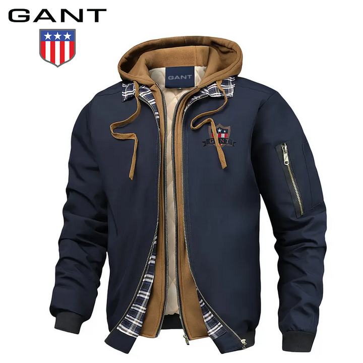 Fergus | Classic Bomber Jacket with Ribbed Trims and Zip Front for Men