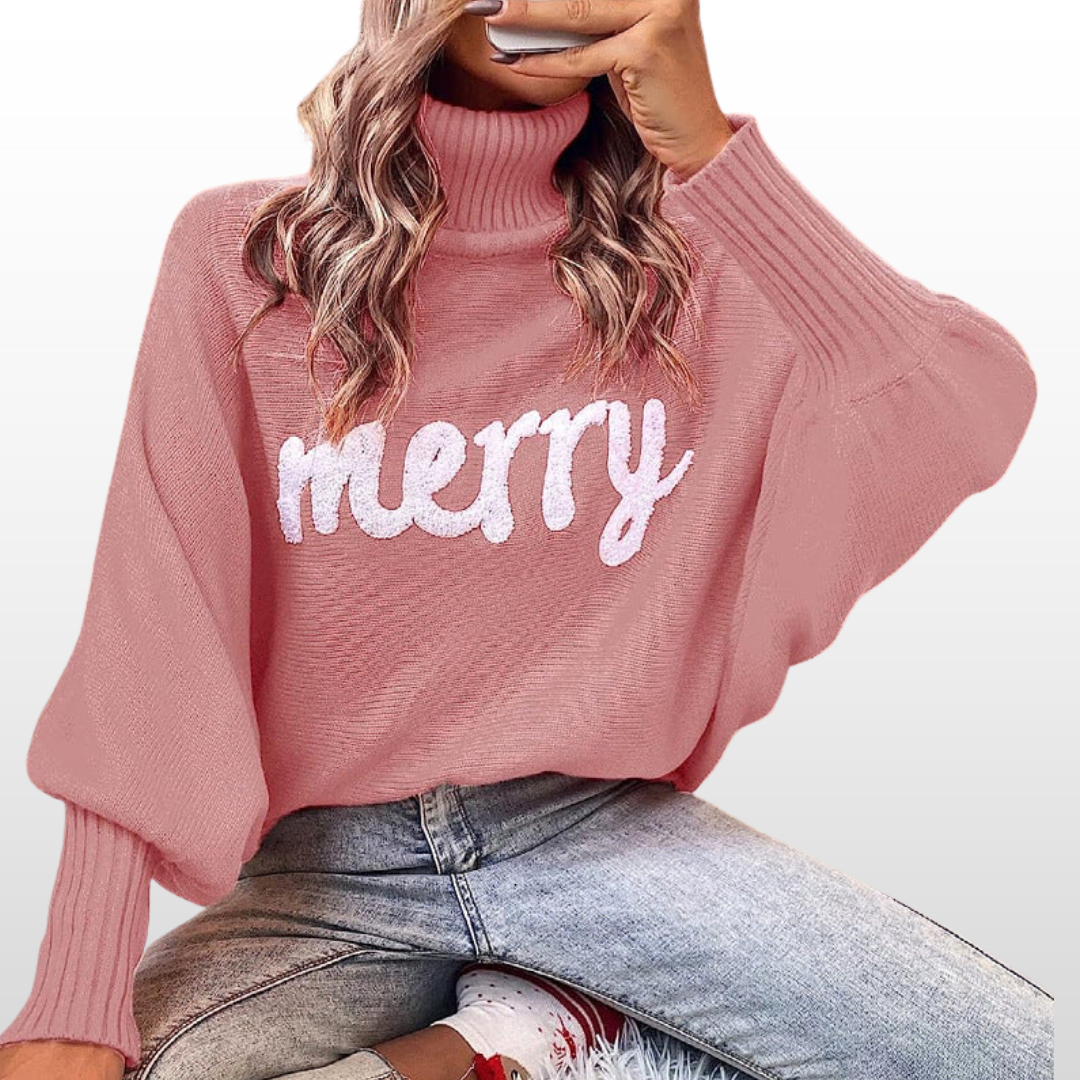 Emmie | Loose Fit Knit Sweater with Batwing Sleeves for Women