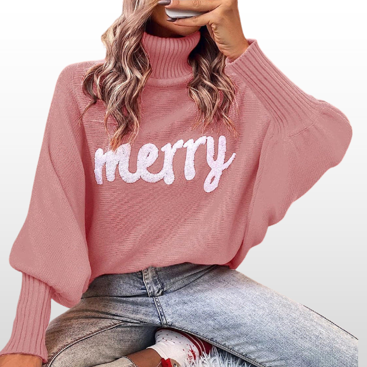 Emmie | Loose Fit Knit Sweater with Batwing Sleeves for Women