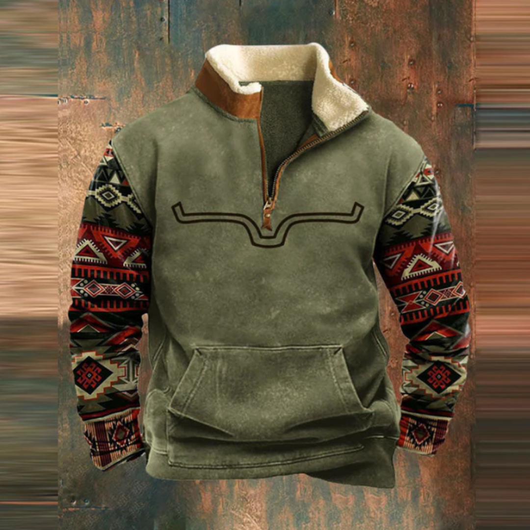 Yellowstone – Fleece Jacket With A Half-Zip For Autumn And Winter