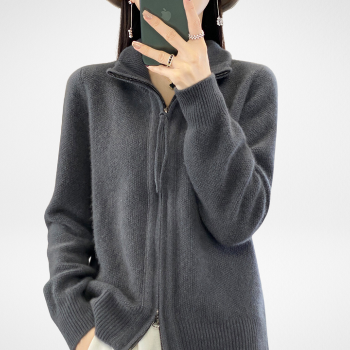 Katrina | Minimalist Zip Sweater with Sleek Modern Silhouette for Women