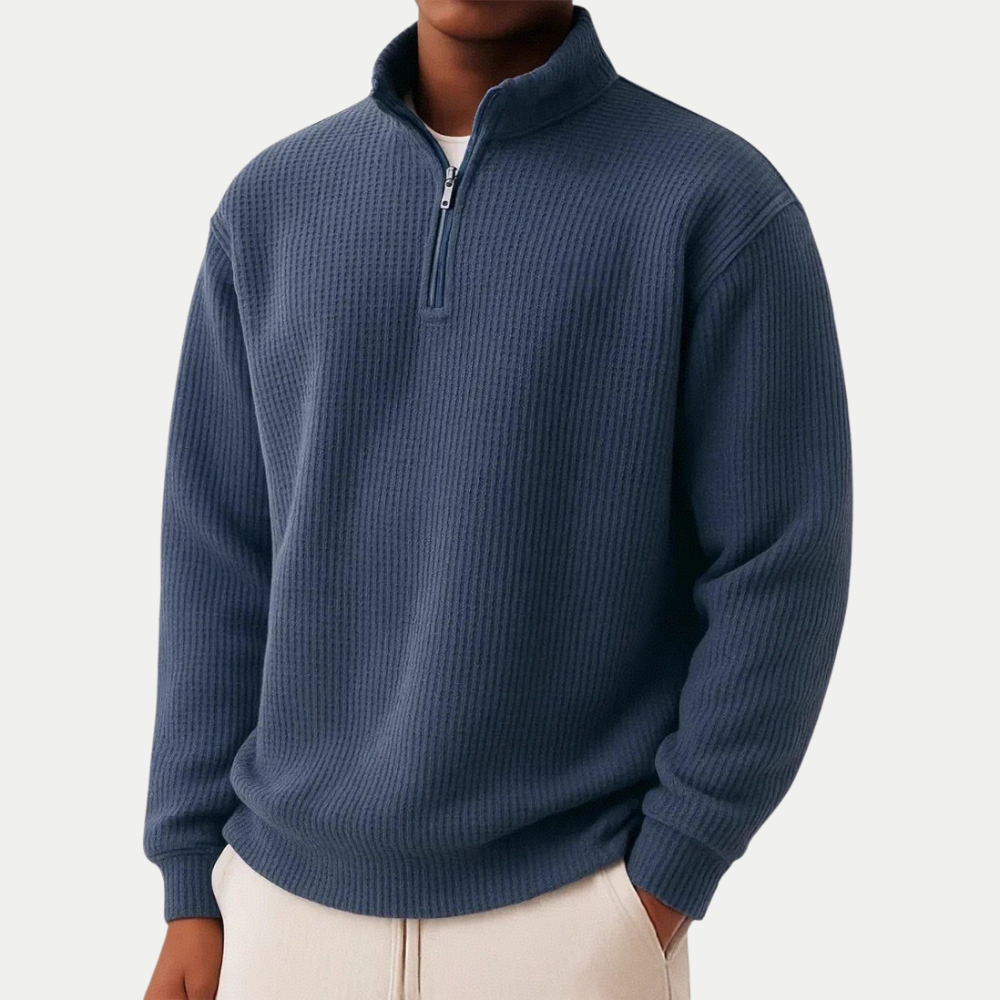 Everett | Knit Quarter Zip Sweater with Timeless Clean Look for Men