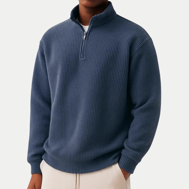 Everett | Knit Quarter Zip Sweater with Timeless Clean Look for Men