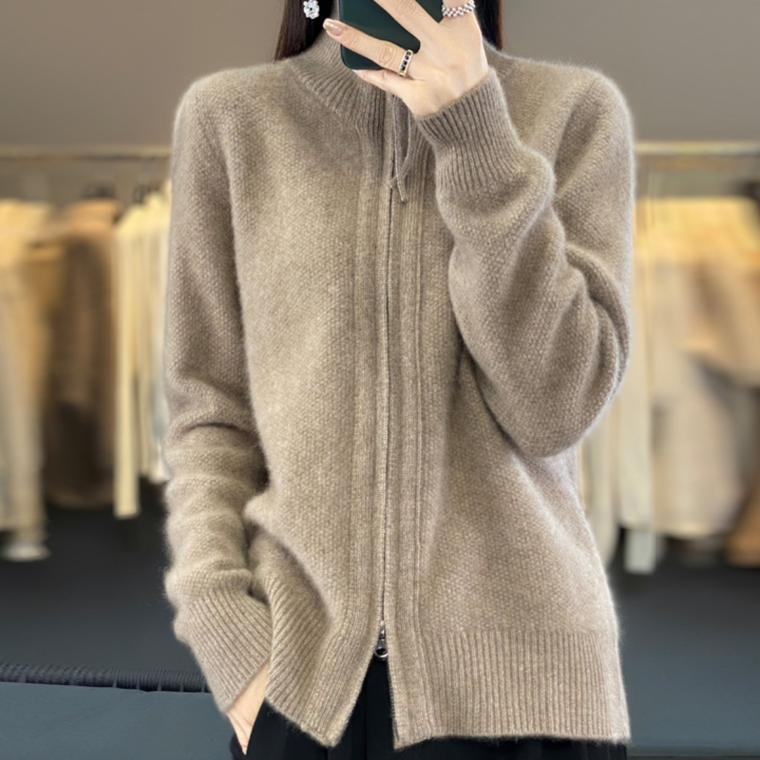 Katrina | Minimalist Zip Sweater with Sleek Modern Silhouette for Women