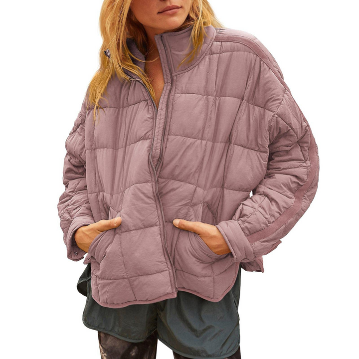 April | Lightweight Compact Puffer Jacket with Zip Front for Women